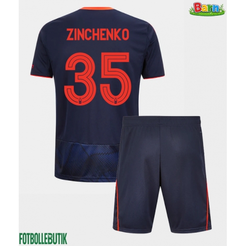 Nottingham Forest Oleksandr Zinchenko #35 Tredjeställ Barn 2025-26 Kortärmad (+ Korta byxor)